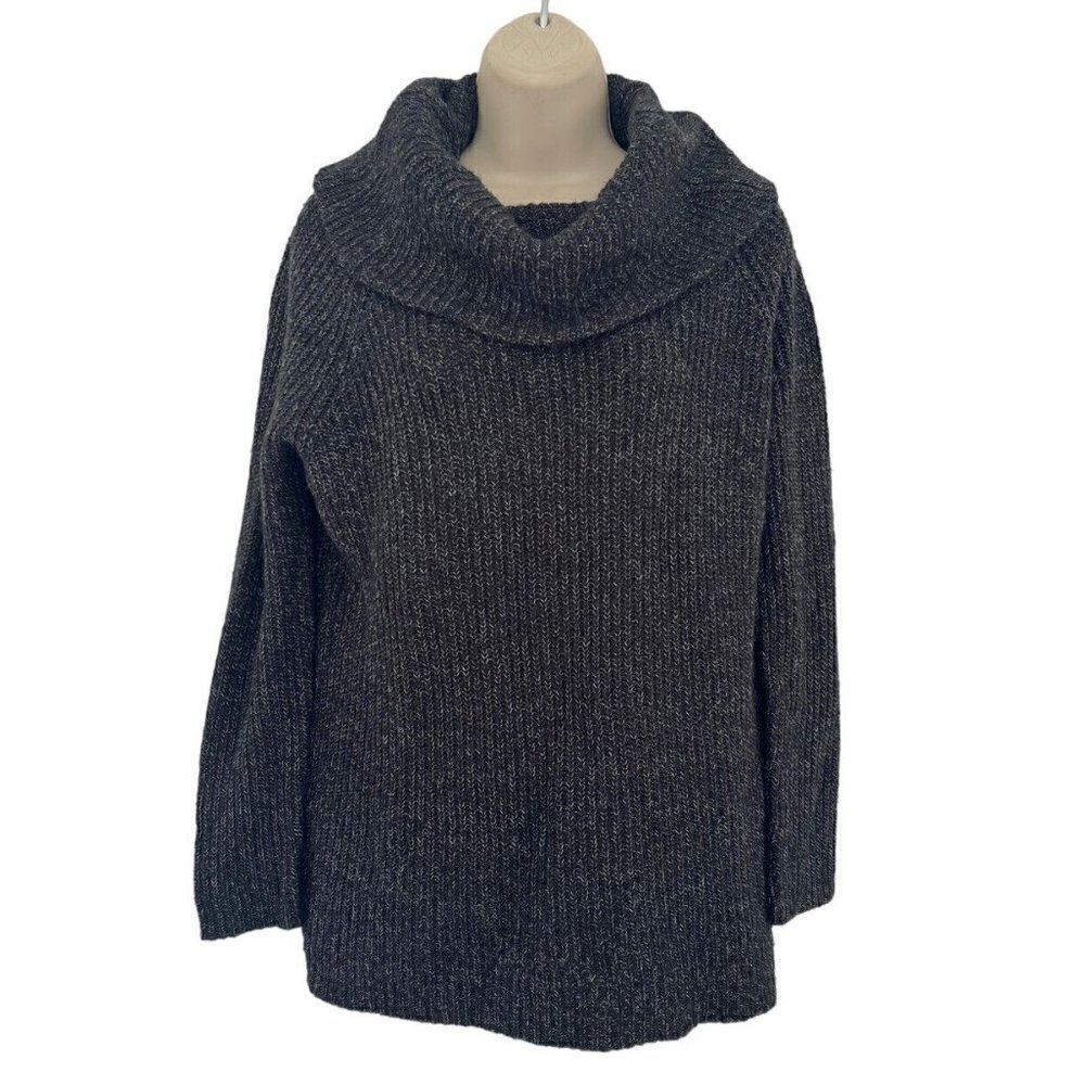 Denim & Supply Ralph Lauren Woman's Sz S Black Cowl Neck Knit Pullover Sweater
